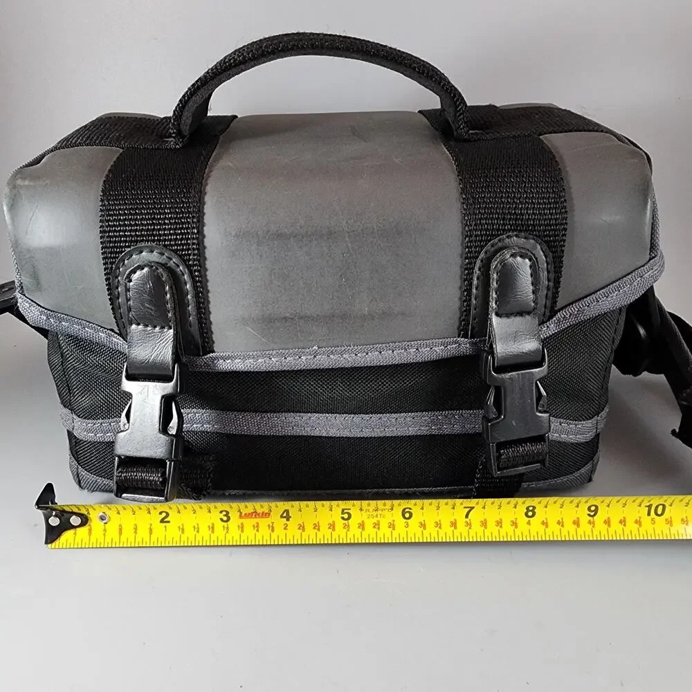 Multi-Function Camera Utility Bag w/Buckle Straps, Handle, Shoulder Strap 9x5x4